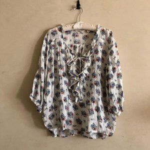 Ralph Lauren Peasant Style Floral Top